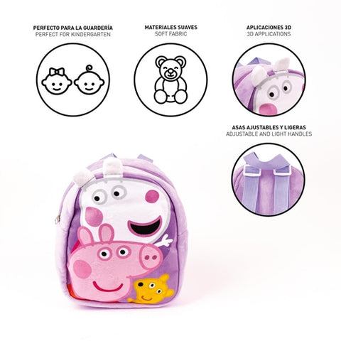Cerda - Rucsac Cerda Plusat pentru Gradinita Peppa Pig, 18x22x8 cm