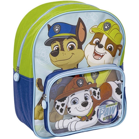 Cerda- Rucsac Paw Patrol cu buzunar transparent, 25x30x12 cm