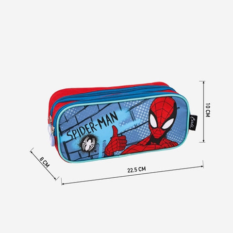 Cerda - Penar Spiderman cu 2 Compartimente, 22x8x10 cm