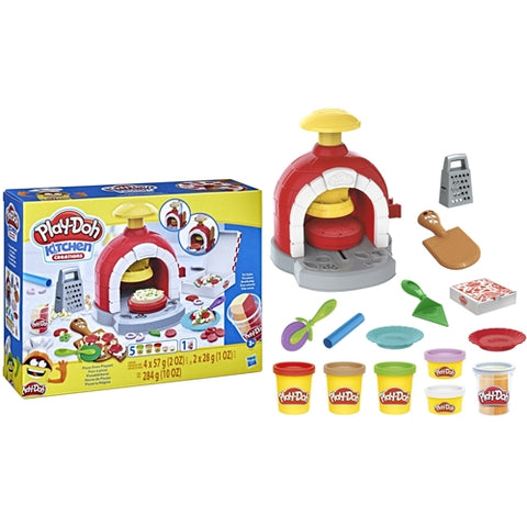 Hasbro - Set Creativ Cuptor pentru Pizza cu 5 Culori Plastilina Play-Doh