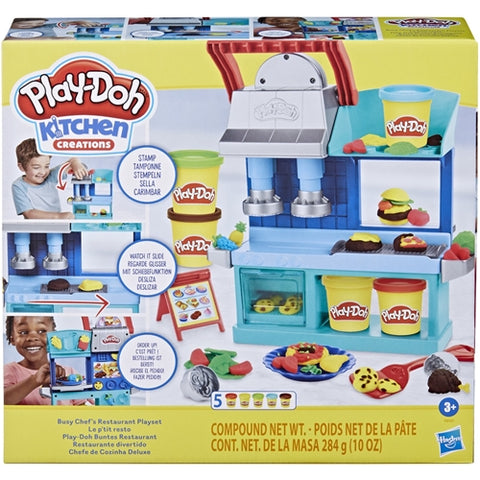 Hasbro- Set Creativ Restaurant  cu 5 Culori Plastilina Play-Doh