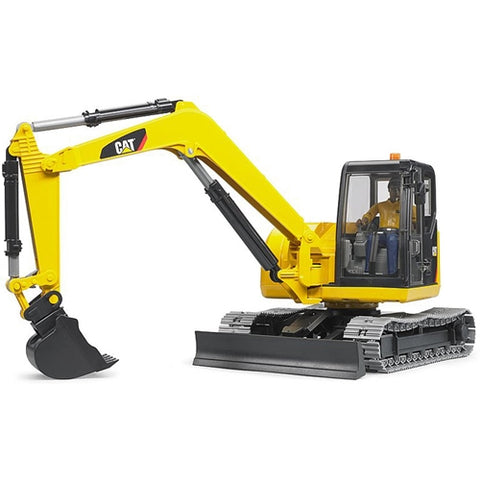 Bruder  - Jucarie Mini Excavator Cat Bruder cu Muncitor