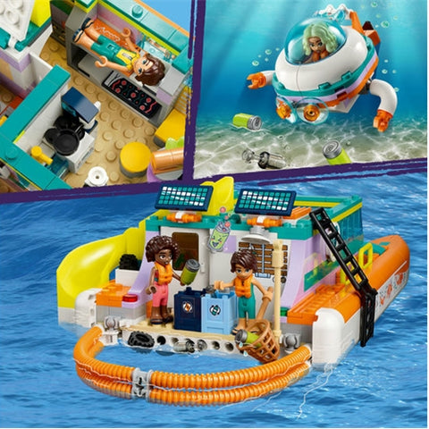 Lego - LEGO Friends Barca de Salvare pe Mare 41734