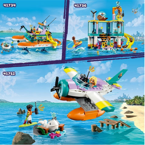 Lego - LEGO Friends Avion de Salvare pe Mare 41752