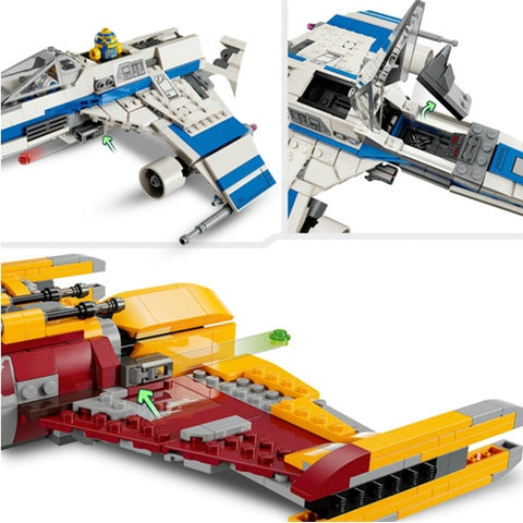 Lego - LEGO Star Wars E-Wing al Noii Republici vs Starfighter-ul lui Shin Hati 75364