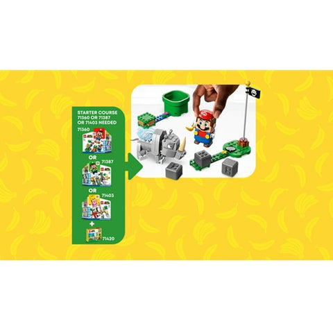 Lego - LEGO Super Mario Set de Extindere Rinocerul Rambi 71420