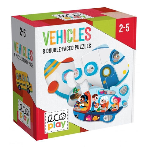 Headu  - Puzzle-Uri Set Vehicule Headu - Ecoplay