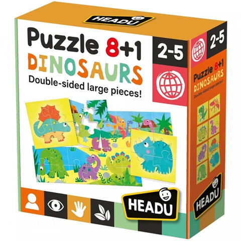 Headu  - Puzzle Dinozauri Headu Teacher Tested - 8 si 1