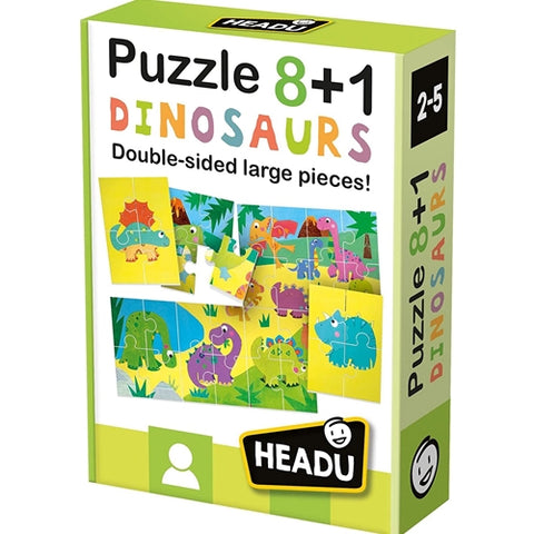 Headu  - Puzzle Dinozauri Headu Teacher Tested - 8 si 1