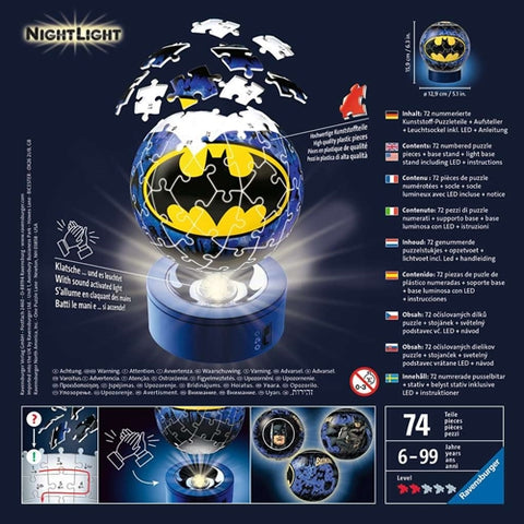 Ravensburger - Puzzle 3D Luminos Batman, 72 Piese