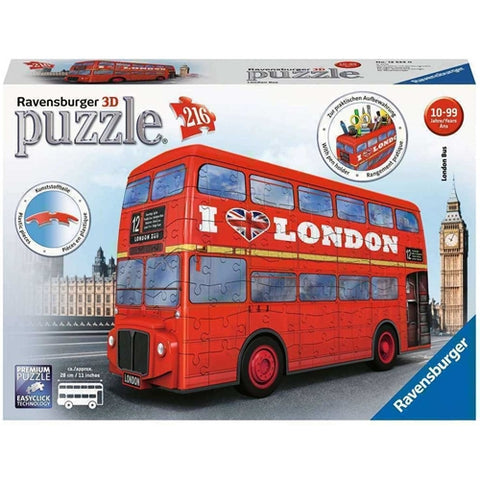 Ravensburger - Puzzle 3D Autobuz Londra, 216 Piese