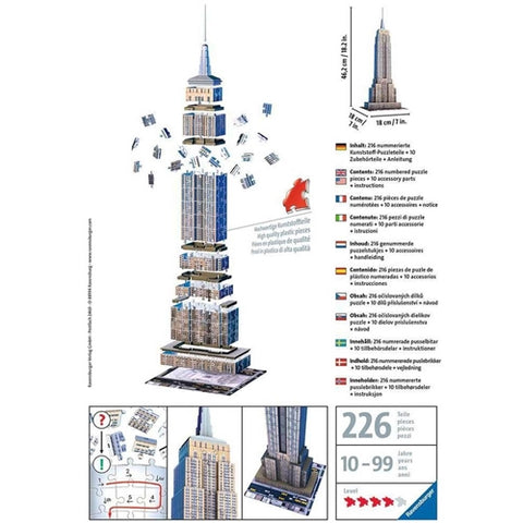 Ravensburger - Puzzle 3D Empire State Building, 216 Piese