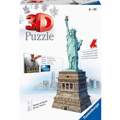 Ravensburger - Puzzle 3D Statuia Libertatii 108 Piese