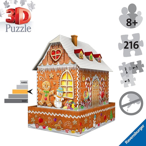 Ravensburger - Puzzle 3D Casa Turta Dulce, 216 Piese