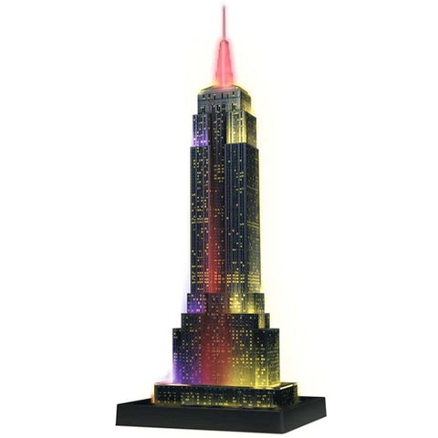 Ravensburger - Puzzle 3D Empire State Building - Lumineaza Noaptea, 216 Piese