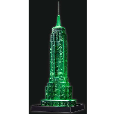 Ravensburger - Puzzle 3D Empire State Building - Lumineaza Noaptea, 216 Piese