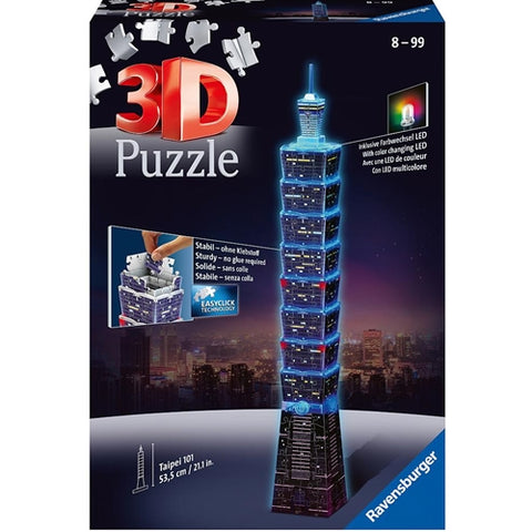 Ravensburger - Puzzle 3D Led Taipei, 216 Piese