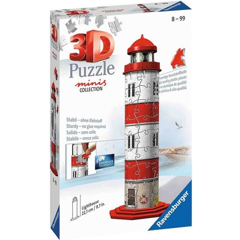Ravensburger - Puzzle 3D Mini Lighthouse, 54 Piese