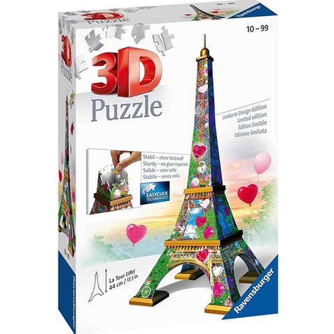 Ravensburger - Puzzle 3D Turnul Eiffel Cu Inimioare, 216 Piese