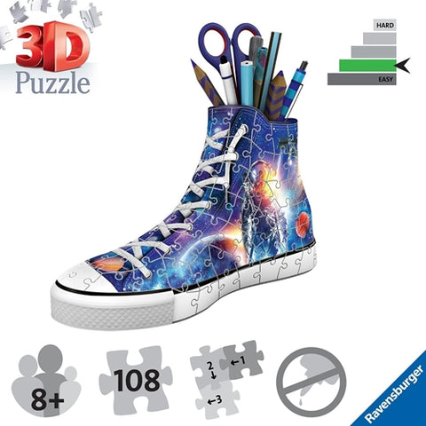 Puzzle 3D Suport Pixuri Sneaker Astronaut, 108 Piese