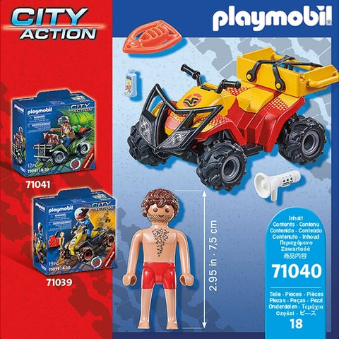 Playmobil  - Set de Constructie Playmobil Vehicul Pullback De Salvare Pe Plaja