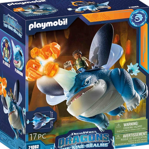 Playmobil  - Set de Constructie Playmobil Dragons: Plowhorn si D'Angelo