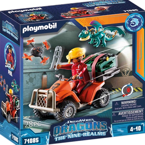 Playmobil  - Set de Constructie Playmobil Dragons: Vehiculul Lui Icaris Si Phil