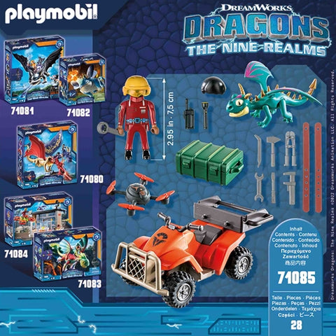 Playmobil  - Set de Constructie Playmobil Dragons: Vehiculul Lui Icaris Si Phil