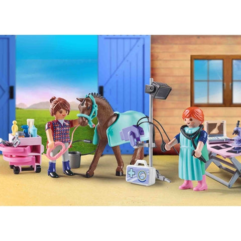 Playmobil  - Set de Constructie Playmobil Veterinar Pentru Caluti