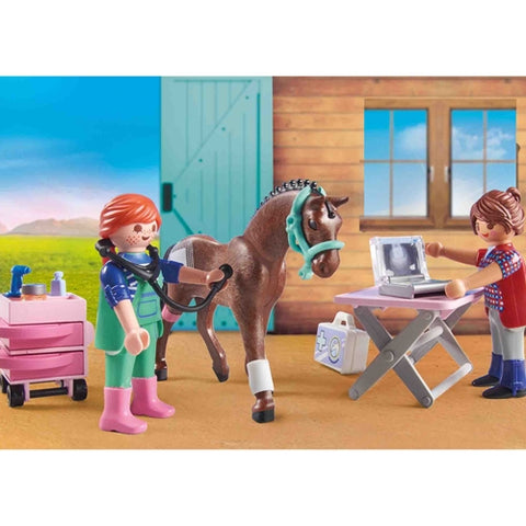 Playmobil  - Set de Constructie Playmobil Veterinar Pentru Caluti