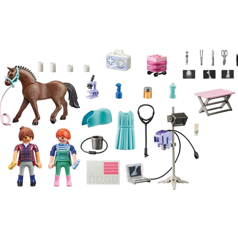 Playmobil  - Set de Constructie Playmobil Veterinar Pentru Caluti