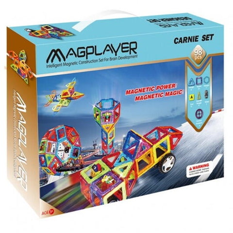 MagPlayer - Joc de Constructie Magnetic, 98 piese