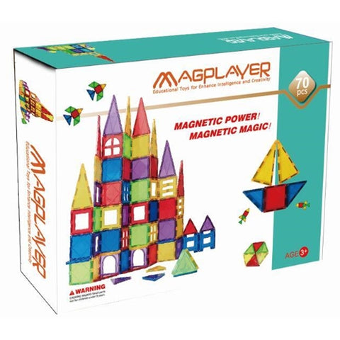 Magplayer - Joc de Constructie Magnetic MagPlayer 70 Piese