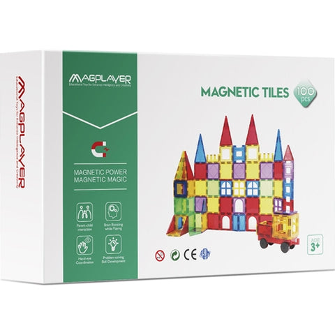 MagPlayer - Set de Constructie Magnetic 3D, 100 piese