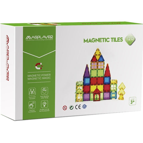 MagPlayer - Set de Constructie Magnetic 3D, 120 piese