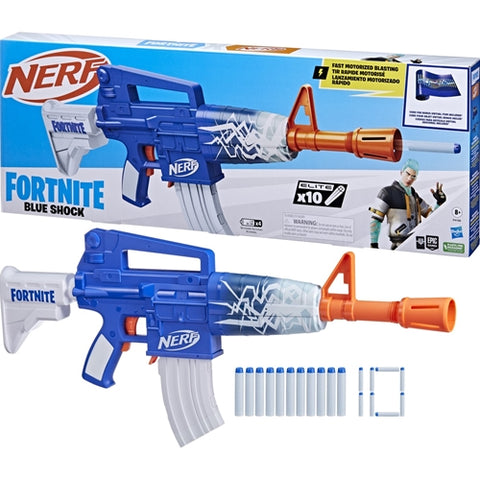 Hasbro  - Blaster Nerf Hasbro Fortnite Blue Shock