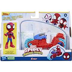 Set Hasbro Motocicleta și Figurina Spidey Prietenii Extraordinari 10 cm