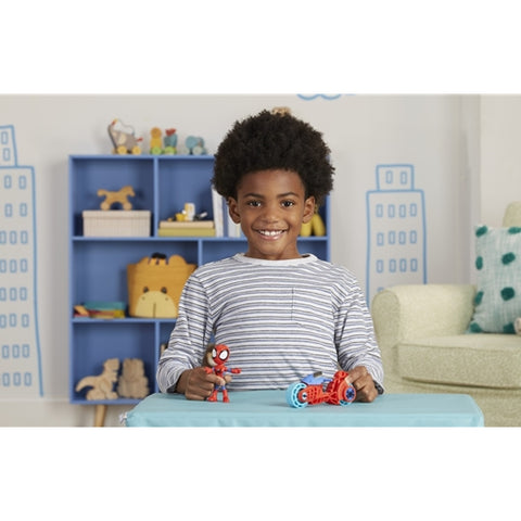 Hasbro  - Set Hasbro Motocicleta si Figurina Spidey Prietenii Extraordinari 10 cm