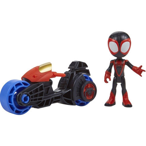 Hasbro  - Set Hasbro Motocicleta si Figurina Miles Morales Spider Man Spidey Prietenii Extraordinari 10 cm