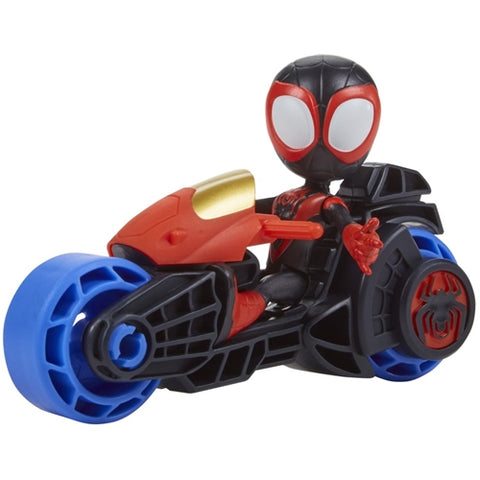 Hasbro  - Set Hasbro Motocicleta si Figurina Miles Morales Spider Man Spidey Prietenii Extraordinari 10 cm