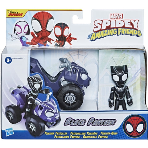 Hasbro  - Set Hasbro Vehicul si Figurina Black Panther Spidey Prietenii Extraordinari