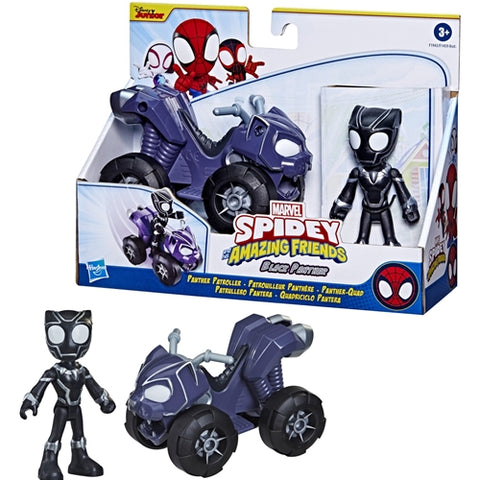 Hasbro  - Set Hasbro Vehicul si Figurina Black Panther Spidey Prietenii Extraordinari