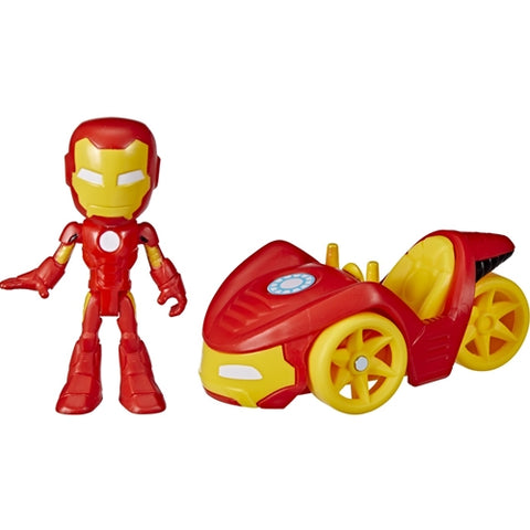 Hasbro  - Set Hasbro Vehicul si Figurina Iron Man Spidey Prietenii Extraordinari