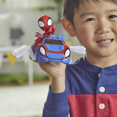 Hasbro - Set Hasbro Figurina, Masinuta si Accesoriu Spidey Prietenii Extraordinari Spidey 10 cm