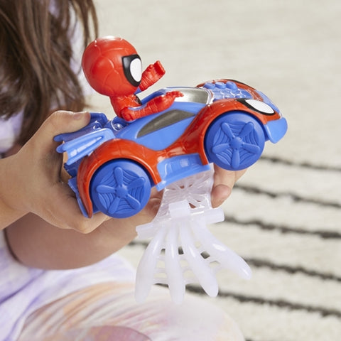 Hasbro - Set Hasbro Figurina, Masinuta si Accesoriu Spidey Prietenii Extraordinari Spidey 10 cm