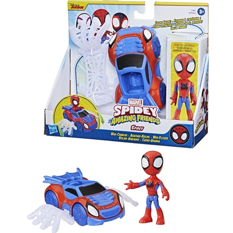 Hasbro - Set Hasbro Figurina, Masinuta si Accesoriu Spidey Prietenii Extraordinari Spidey 10 cm