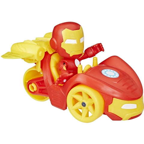 Hasbro  - Set Hasbro Masinuta, Figurina si Accesoriu Iron Man Spidey Prietenii Extraordinari