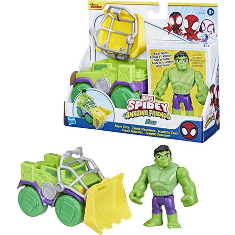Hasbro  - Set Hasbro Masinuta si Figurina Hulk Spidey Prietenii Extraordinari 10 cm
