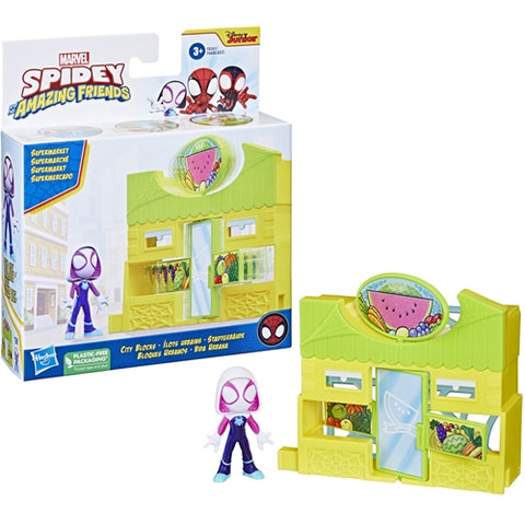 Hasbro  - Set de Joaca Hasbro Spidey Prietenii Extraordinari City Bloks Supermarket