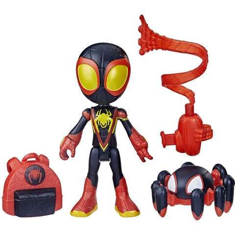 Hasbro  - Set Hasbro Spidey Prietenii Extraordinari Figurina Miles Morales Spider Man si Accesorii 10 cm